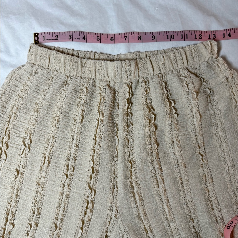 Women's Cream Textured Pants & Top Set - Picture 9 of 13